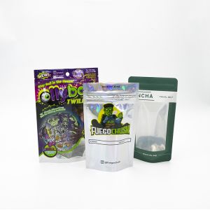 Doypack Colorful Printing Custom Aluminum Foil Resealable Stand Up Smell Proof