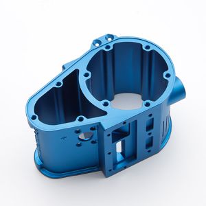 Customized CNC Machining Parts with Blue Anodizing and Custom Shapes