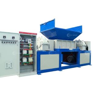 China High Capacity Waste Cat Shredding Machine with PLC Control and Dual Shafts Design on sale