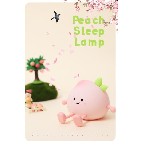 Holiday Gift Timed Sleep Relaxing Atmosphere Peach Silicone Night Lightpat Light