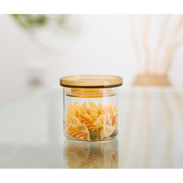 Kitchen Storage Glass Food Canisters Jar Packaging Container With Bamboo Plastic Lid