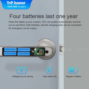 Easy Installation Tuya App Door Lock Biometric Bluetooth Fingerprint Touch For