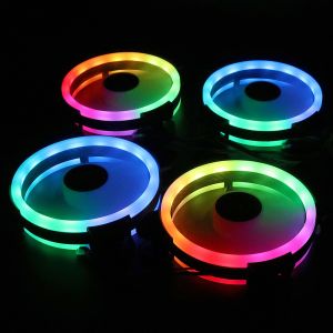 Quiet Computer LED RGB Case Fan with Controller for Gaming PC Computer 3PIN 4PIN