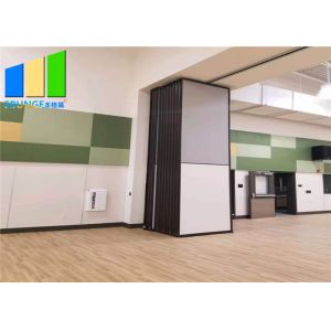 Mobile Acoustic Hotel Fabric Folding Partition Walls For Function Hall