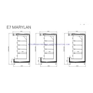 Remote Open Deck Multideck Chillers with Low Front - Maryland Width 1120mm
