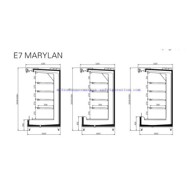 Remote Open Deck Multideck Chillers with Low Front - Maryland Width 1120mm