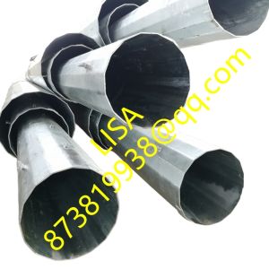 69KV 110FT Polygonal Galvanized Steel Transmission Pole with 4 Segments