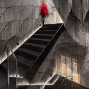 Rectangular Silver Aluminium Chain Fly Screen Hangs For Room Divider