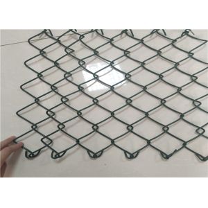 Wholesale 25x25 Mm 9 Gauge Chain Link Fence , Plastic Coated Wire Mesh For Sport Field from china suppliers