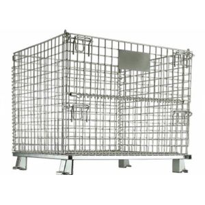 Wholesale Stainless Steel 304/316 Stackable Heavy Duty Foldable Storage Wire Mesh Pallet Cage from china suppliers