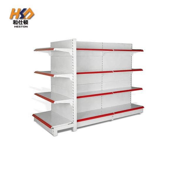 Double Side Supermarket Shelf Rack 75kg Gondola 240CM Adjustable Metal Storage Shelves
