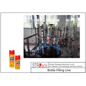 Large Capacity Aerosol Paint Filling Machine Line With Gassing Machine And