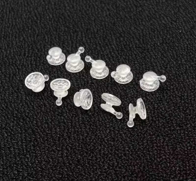 Ceramic Clear Lingual Buttons with Hook 10 pcs/pk