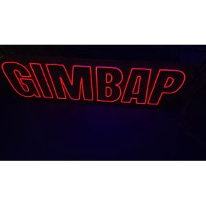 Custom gimbap neon sign restaurant The Sushi Spinnery wall lighting deco