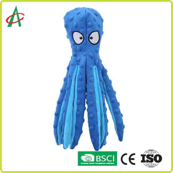 Quality 32cm*8cm Indestructible Pet Plush Toy Chew Proof Embroidered Eyes for sale