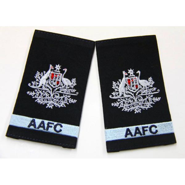 Quality Handmade Custom Embroidered Patches PVC Backing shoulder patches for sale