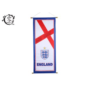 Vivid Color England National Hanging Soccer Team Flags Sublimation Printed On