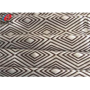 Diamond Check Printed Warp Knitting Polyester Velvet Fabric For Furnure