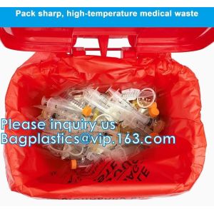 Polypropylene Biohazard Disposal Bags, Warning Label, Sterilization Printed,