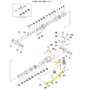 Energy Mining PC400 Hydraulic System Distributor Boom Pipe for Excavator Iron