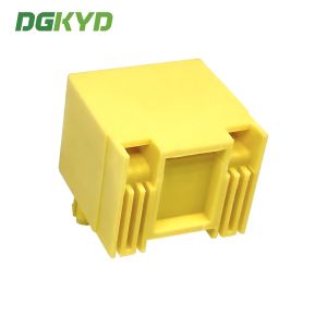 RJ45 horizontal interface without light or shielding, yellow network socket