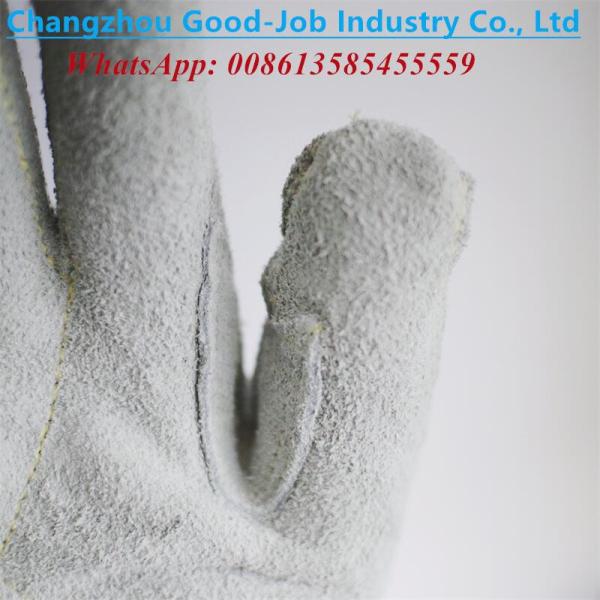13G Finger Covered Cut Resistant HPPE Cut Proof Working Hand Gloves Level 5 Cow Split Leather Welding Gloves