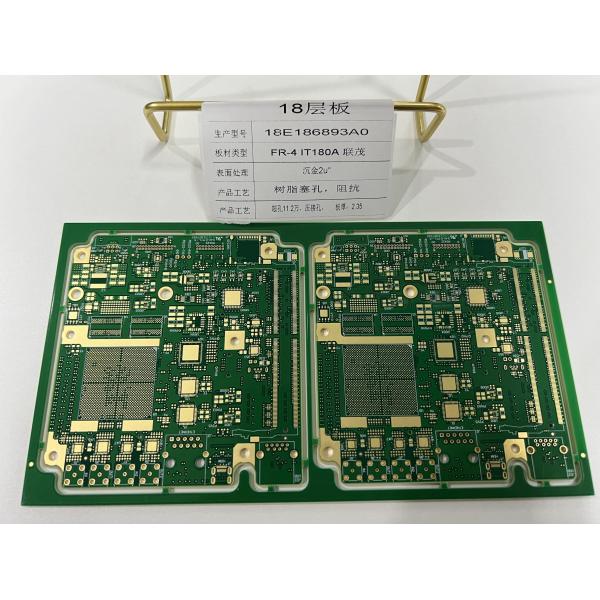 FR4 IT180 18Layers 3+N+3 HDI PCB Board prototype With Crimp Hole 3/3Mil Traces X