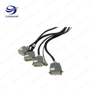 Wholesale HARTING 25PIN AL grey connector add M32 GLAND Cabinet connecting wire harness from china suppliers