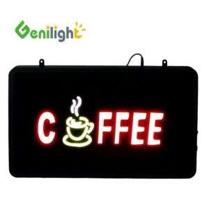 High Resolution LED Neon Sign for Self-Service Business Illuminated Open Coffee