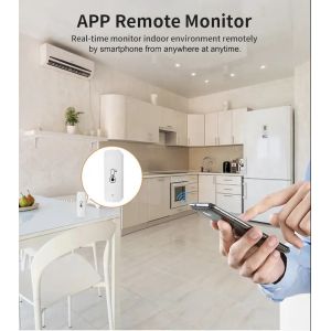 2.4GHz Smart WiFi Digital Thermostat Real Time Temperature Humidity Sensor