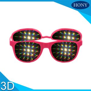 Wholesale Clear 13500 lines double lens flip Up 3D Diffraction Glasses Red white purple from china suppliers