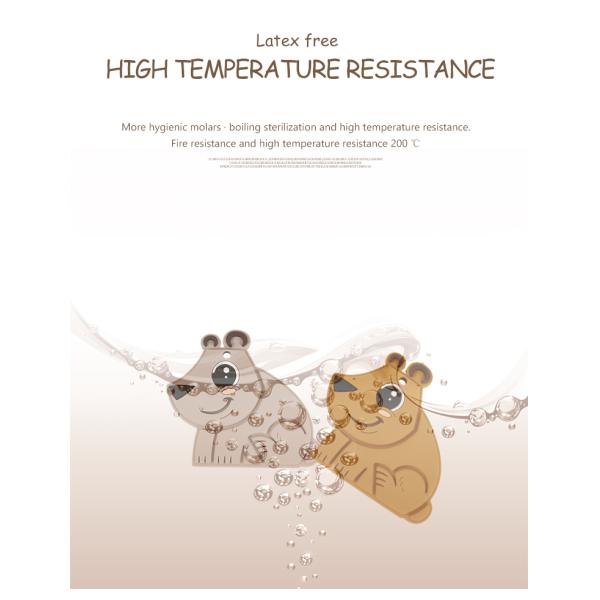 Bear Food Grade Silicone Baby Teether BPA Free Eco Friendly