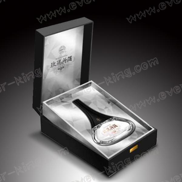 Plastic Label Leather Corrugated Wine Boxes For Spirits