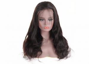 China Body Wave Peruvian Human Hair Lace Wigs 18 - 22 Inch Without Any Chemical Treated on sale