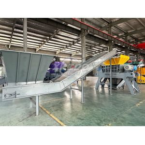 Automatic Single Shaft Plastic Shredder Crusher Combination Machine for