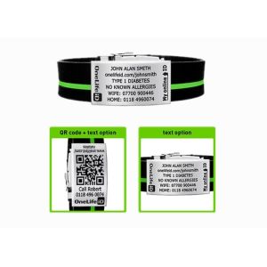 Engraved QR Code Custom Silicone Bracelets For Advertising RoHs Certified