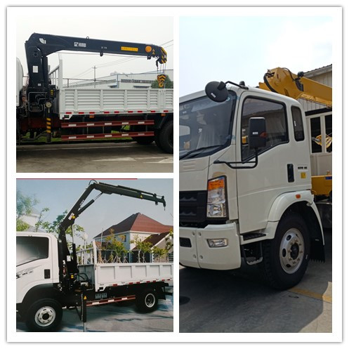 HOWO 4X2 truck mounted crane