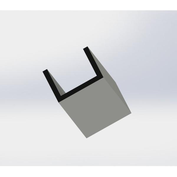 C Channel Aluminum Extrusion Profiles Customized Sizes Powder Coated Surface