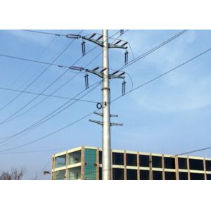 Wholesale Scar Electrical Power Transmission Steel Poles 35KV With Flange Connection from china suppliers