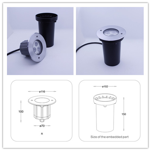 RGB Color Changing LED Spotlight Landscape Lighting Waterproof In-Ground Lights For Garden Patio Yard