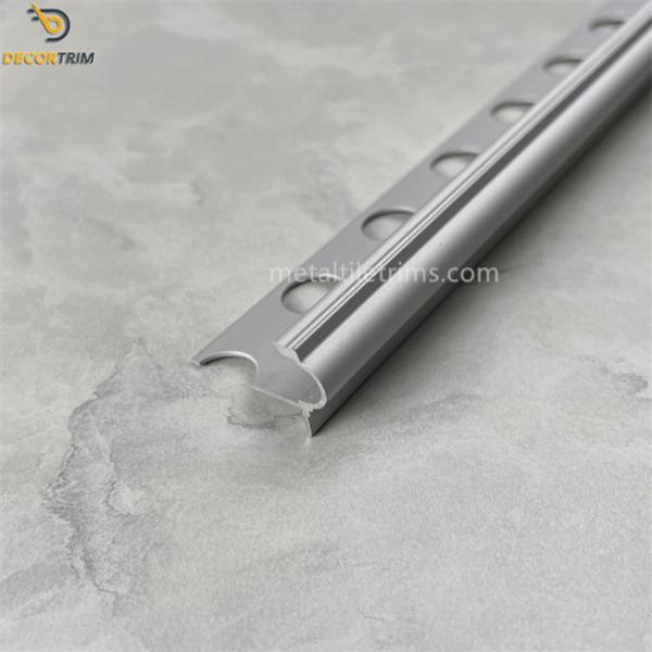 Quality Tile Edging Profile Anodizing Matt , Stair Nosing Tile Trim 2500mm for sale