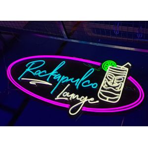 Wholesale Lounge 10cm Acrylic Neon Light Sign Square Backboard from china suppliers