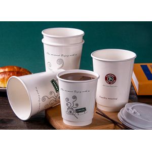 Biodegradable 8oz 10oz 12oz 16oz 20oz printed color disposable paper coffee cup