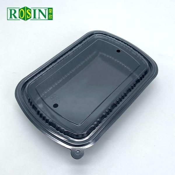 Quality Rectangular Plastic Disposable Food Containers Thermoformed With Cover for sale