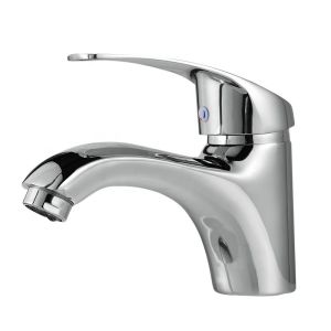 Brass Single Hole Single Handle Basin Mixer Tap in Chrome