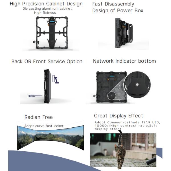 IP65 Ingress Rate Outdoor Rental LED Display For Concert 4 Sides Corner Protector