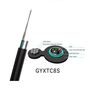 China OS1 OS2 Self Supporting GYXTC8S Optical Fiber Cables on sale