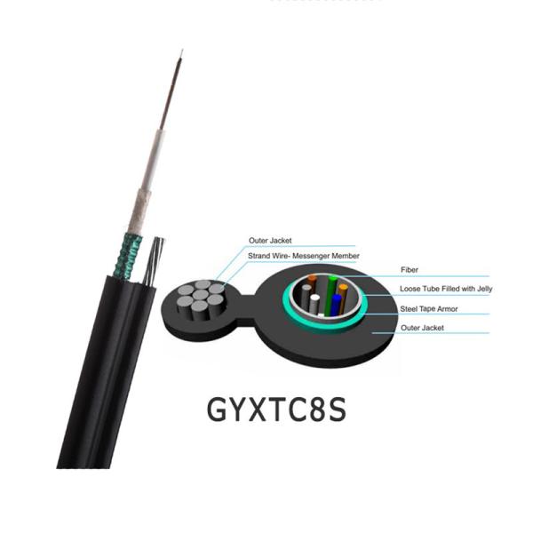 Quality OS1 OS2 Self Supporting GYXTC8S Optical Fiber Cables for sale