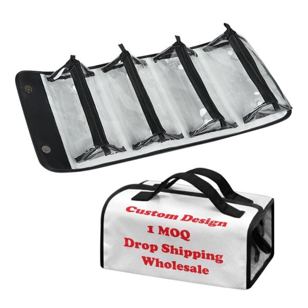 DuPont Travel Folding Storage Cosmetic Bag, pu lether Travel Makeup Organizer