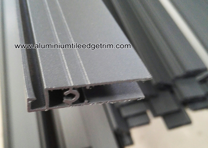 Extruded Aluminum Sliding Door Frame Profile With Powder Coating Grey